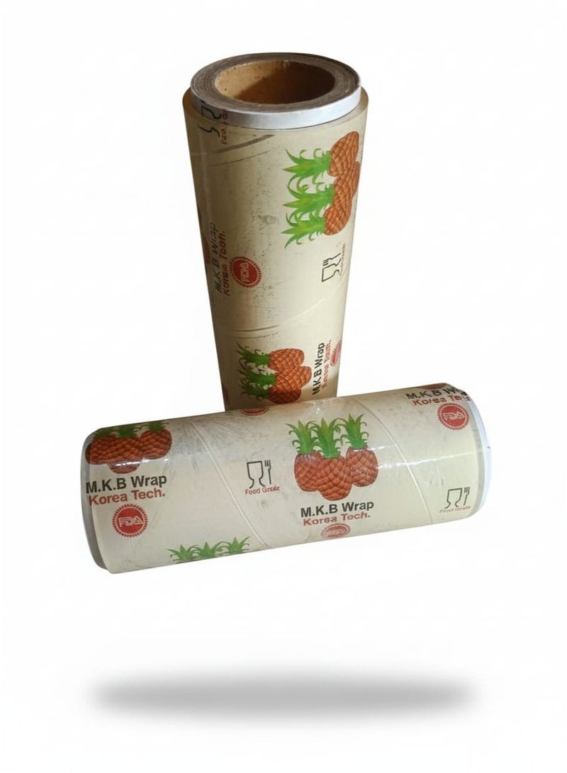 كرتونة استرتش غذائي أناناسة 30 سم – وزن 4 كجم | 2 رول استرتش عالي الجودة لحفظ وتجميد الطعام - Image 3